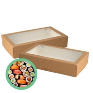 EKO VEĽKÁ KRABIČKA SET BALENIE NA SUSHI PERNÍK S OKIENKOM 20x12 25 ks. EKO VEĽKÁ KRABIČKA SET BALENIE NA SUSHI PERNÍK S OKIENKOM 20x12 25 ks.