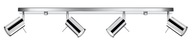 MODERNÉ PRSTEŇOVÉ STROPNÉ LAMPA 4L CHROM