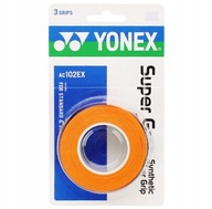 Tenisový vrchný ovin Yonex Super Grap 3P, oranžový Tenisový vrchný ovin Yonex Super Grap 3P, oranžový