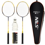 Sada 2 izodynamických rakiet v kufríku + 3 badmintonových pierkových loptičiek Sada 2 izodynamických rakiet v kufríku + 3 badmintonových pierkových loptičiek
