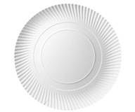 Biele EKO papierové taniere 32 cm - 100 kusov | Biologicky odbúrateľný | na pizzu