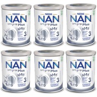 NESTLE NAN OPTIPRO Plus 3 HM-O Sada produktov na mliečnej báze 6 x 800 g NESTLE NAN OPTIPRO Plus 3 HM-O Sada produktov na mliečnej báze 6 x 800 g