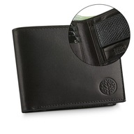 BETLEWSKI Pánska kožená RFID peňaženka, tenká, malá