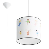 Závesná lampa FAIRY 30, dievčenské tienidlo, LED E27