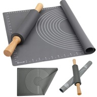 SILIKÓNOVÁ DOSKA PODLOŽKA + VEĽKÝ VALEC NA CESTO 60x40 XXL SILIKÓNOVÁ DOSKA PODLOŽKA + VEĽKÝ VALEC NA CESTO 60x40 XXL