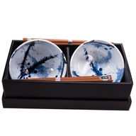 mij Modrý sushi set 2 misky, paličky, 500 ml mij Modrý sushi set 2 misky, paličky, 500 ml