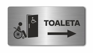 WC pre invalidov Nerezová doska WC pre invalidov Nerezová doska