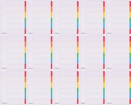 Kartónové zakladače A4 s farebnými indexmi, 6 x 15 kariet