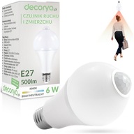 PIR LED ŽIAROVKA, KTORÁ AUTOMATICKY DETEKUJE POHYB, ČASOVAČ E27 6W NEUTRÁL PIR LED ŽIAROVKA, KTORÁ AUTOMATICKY DETEKUJE POHYB, ČASOVAČ E27 6W NEUTRÁL