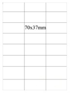 Etikety samolepky pre tlačiareň 70x37 2400 ks 24/A4