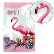 Osuška do škôlky 30x50 cm Flamingo + výšivka Osuška do škôlky 30x50 cm Flamingo + výšivka