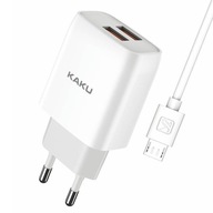 Sieťová nabíjačka 2,4A 2xUSB + Micro USB KAKU KSC-397