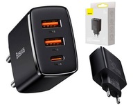 RÝCHLA NABÍJAČKA 2x USB/USB-C 30W SIEŤ QC PD RÝCHLA NABÍJAČKA 2x USB/USB-C 30W SIEŤ QC PD