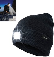 ZIMNÁ ČIAPKA SO 4LED BATERKA, ČIAPKA NABÍJANÁ USB na zimu ZIMNÁ ČIAPKA SO 4LED BATERKA, ČIAPKA NABÍJANÁ USB na zimu