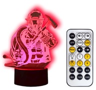 HASIČ 3D LED NOČNÁ LAMPA OHEŇ + DIAĽK HASIČ 3D LED NOČNÁ LAMPA OHEŇ + DIAĽK