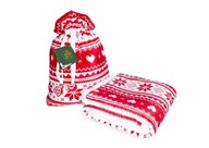 Červená, hebká, nadýchaná vianočná deka ako DARČEK