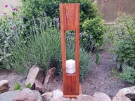 Drevený lampáš hruška 62 cm Drevený lampáš hruška 62 cm