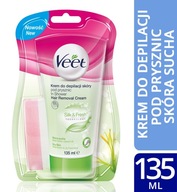 Veet Veet telový depilačný krém do sprchy pre suchú pokožku 135 ml