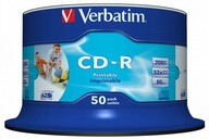 CD Verbatim CD-R 700 MB 50 ks s možnosťou potlače CD Verbatim CD-R 700 MB 50 ks s možnosťou potlače