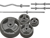 SET 96KG LIATINA HMOTNOSŤ 29MM + 4 TYČE 28mm SET 96KG LIATINA HMOTNOSŤ 29MM + 4 TYČE 28mm
