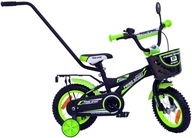 Bicykel 12 palcový PRIME BMX Sports BLACK/GREEN MAT