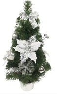 Vianočný stromček v striebornom prevedení, 50 cm