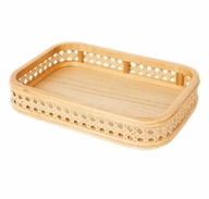 DREVENÝ PODANÍK viedenský pletený RATTAN BOHO hnedý DREVENÝ PODANÍK viedenský pletený RATTAN BOHO hnedý