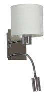 Biele / chrómové nástenné svietidlo s E14 vypínačom + LED Syl Biele / chrómové nástenné svietidlo s E14 vypínačom + LED Syl