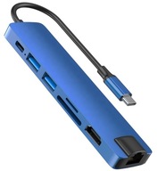 HUB USB-C LAN ADAPTÉR RJ45 SD USB 3.0 PD HDMI 4k