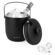 Čierna NÁDOBA ICE BUCKET na kocky ľadu na nápoje + Oris TONGERS Čierna NÁDOBA ICE BUCKET na kocky ľadu na nápoje + Oris TONGERS