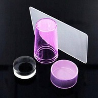 Ružová silikónová pečiatka na dizajn kovových platní