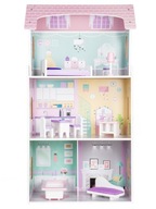 Drevený domček pre bábiky + nábytok vysoká rezidencia Jagodowa ECOTOYS