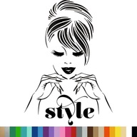 Dekoratívna nálepka na stenu SALÓN KRÁSY NAILS WOMAN STYLE 44x62 Dekoratívna nálepka na stenu SALÓN KRÁSY NAILS WOMAN STYLE 44x62