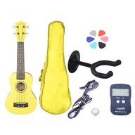 SOpránové ukulele, žlté + príslušenstvo, darčeková sada