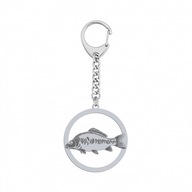 Kapor Ryba Keychain Silver 925 Gravírovanie Darček Venovanie Rybár Kapor Ryba Keychain Silver 925 Gravírovanie Darček Venovanie Rybár