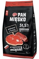 PAN MĘSKO Hovädzie a kozie mäso 3kg chrupek M suché krmivo pre psov PAN MĘSKO Hovädzie a kozie mäso 3kg chrupek M suché krmivo pre psov