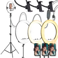 LED PRSTEŇOVÁ LAMPA NA MAKEUP DRŽIAK TELEFÓNU SELIE STATÍV 80W