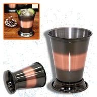 Elegantný oceľový hrnček na nápoje Julep Cup 360ml hnedý a čierny