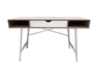 Pevný písací stôl ABBE so zásuvkou 120x48cm dub/biela Pevný písací stôl ABBE so zásuvkou 120x48cm dub/biela