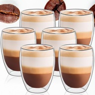 6x TERMOSKLO NA KÁVU LATTE ČAJ S DVOJITÝM DNOM 350ml DARČEK 6x TERMOSKLO NA KÁVU LATTE ČAJ S DVOJITÝM DNOM 350ml DARČEK