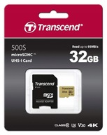 TRANSCEND 32 GB micro SD HC 500s UHS U3 MLC 95 MB