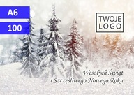 Vianočné pohľadnice s logom, 100 ks A5 zložené do A6 + obálky KOLEKCIA Vianočné pohľadnice s logom, 100 ks A5 zložené do A6 + obálky KOLEKCIA