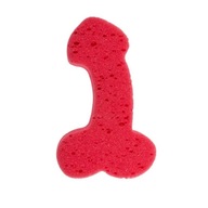 Hračka - Špongia na penis - 19 cm červená