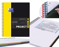 PP zošit A4, 100 strán, OXFORD Project Book s prepážkami a vreckom