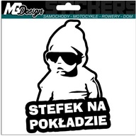 Nálepka STEFEK V AUTE AUTO 18x14 farba Nálepka STEFEK V AUTE AUTO 18x14 farba