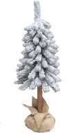 Umelý vianočný stromček na kmeni, zdobený snehom, 70 cm