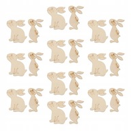 2 sady Bunny Ornaments Remeselné drevené plátky 2 sady Bunny Ornaments Remeselné drevené plátky