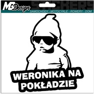WERONIKA V AUTE nálepka AUTO 18x14 farba WERONIKA V AUTE nálepka AUTO 18x14 farba