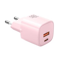 GaN 33W nástenná nabíjačka Mcdodo CH-0156 USB-C, USB-A (ružová)