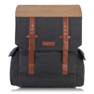 Pánsky batoh na notebook do práce, bavlnený plátenný batoh Peruzzi City Pánsky batoh na notebook do práce, bavlnený plátenný batoh Peruzzi City